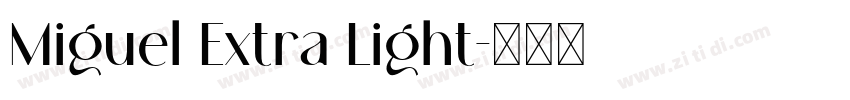 Miguel Extra Light字体转换